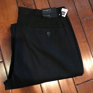 NWT GAP black flat front khaki pants